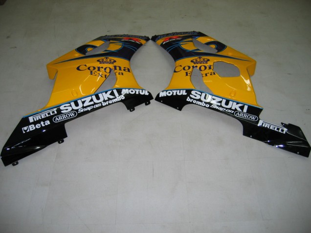Suzuki GSXR 1000 Motorrad Verkleidung 2003-2004 - Gelb Weiss Blau Schwarz Corona