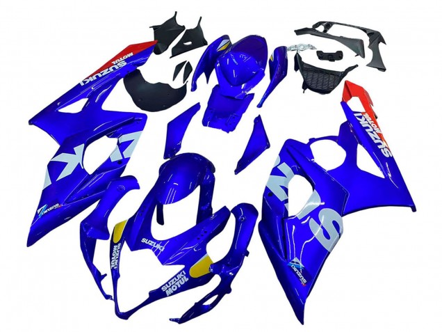 Suzuki GSXR 1000 Motorrad Verkleidung 2005-2006 - Blau Gelb Weiss Rot Motul
