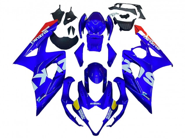 Suzuki GSXR 1000 Motorrad Verkleidung 2005-2006 - Blau Gelb Weiss Rot Motul