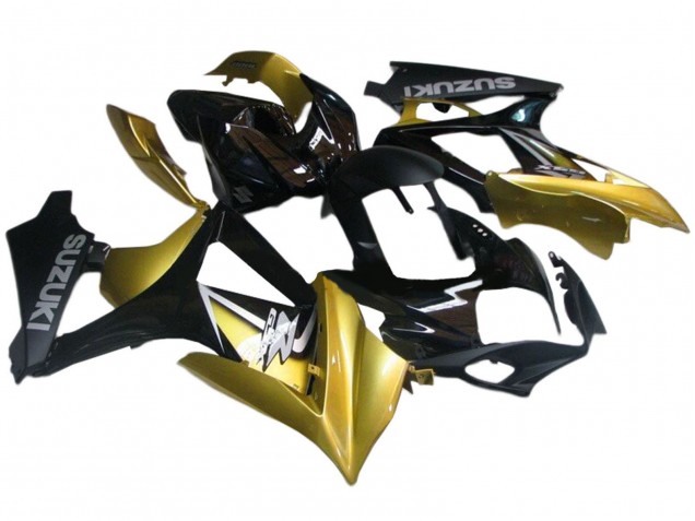 Suzuki GSXR 1000 Motorrad Verkleidung 2007-2008 - Gold Schwarz Silber Aufkleber