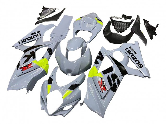 Suzuki GSXR 1000 Motorrad Verkleidung 2007-2008 - Hellgrau Grun Schwarz