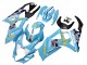Suzuki GSXR 1000 Motorrad Verkleidung 2007-2008 - Hellblau Gelb Schwarz Motul Rizla
