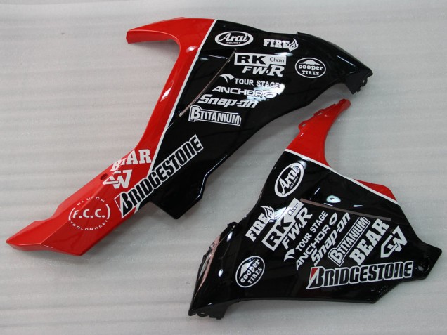 Suzuki GSXR 1000 Motorrad Verkleidung 2009-2016 - Rot Schwarz Weiss 13