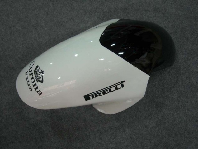 Suzuki GSXR 1300 Hayabusa Motorrad Verkleidung 1996-2007 - Weiss Schwarz Corona