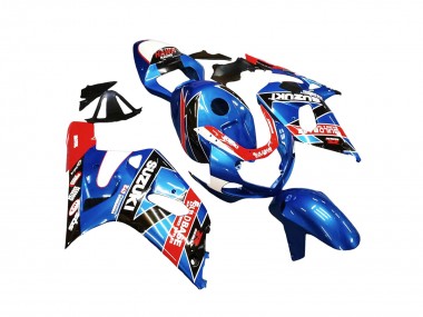 Suzuki GSXR 600 / GSXR 750 Motorrad Verkleidung 2001-2003 - Blau Rot Rennen