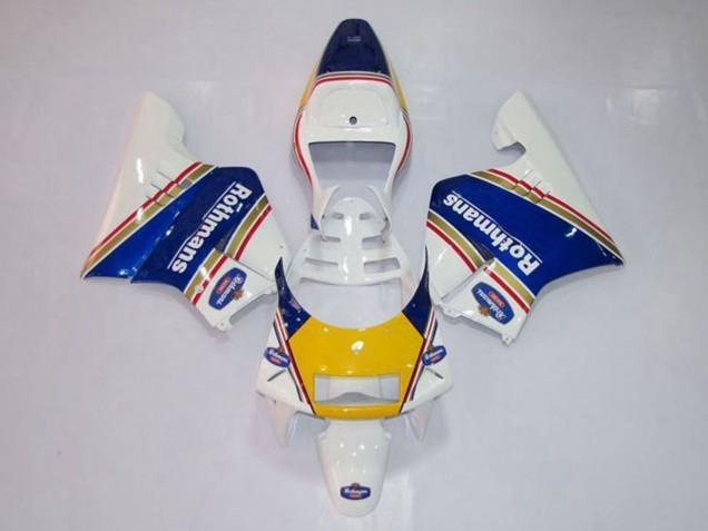 Honda NSR250R MC28 P4 Motorrad Verkleidung 1994-1996 - Weiss Blau Gelb Gold Rothmans