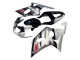 Suzuki GSXR 600 / GSXR 750 Motorrad Verkleidung 2001-2003 - Silber Glanzendes Schwarz Rot