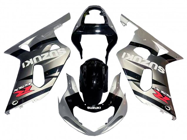 Suzuki GSXR 600 / GSXR 750 Motorrad Verkleidung 2001-2003 - Silber Glanzendes Schwarz Rot
