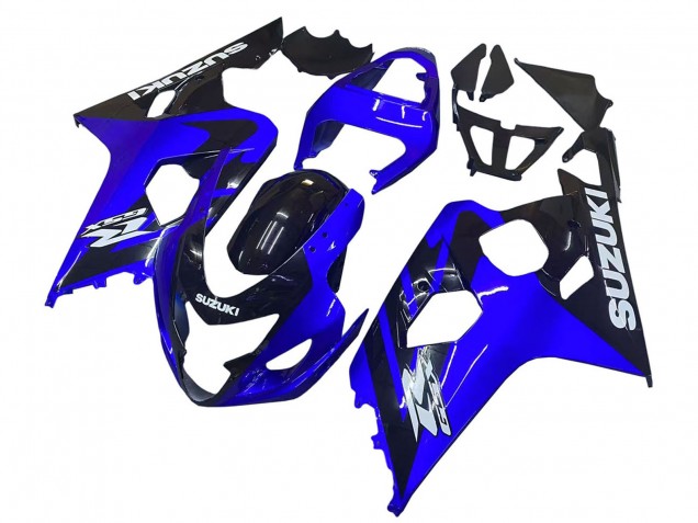 Suzuki GSXR 600 / GSXR 750 Motorrad Verkleidung 2004-2005 - Blau Schwarz Weiss Aufkleber
