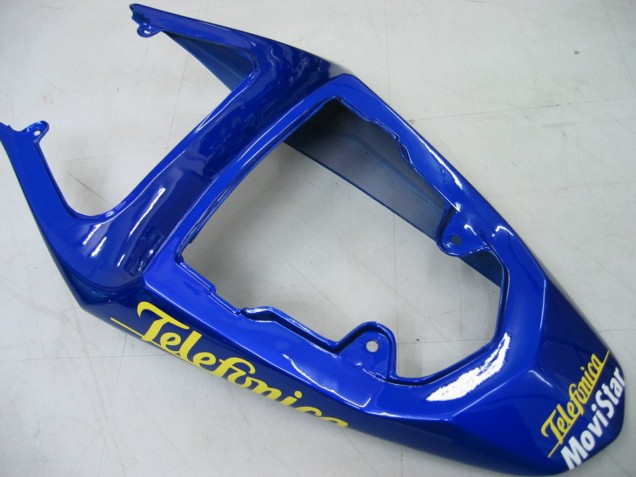 Suzuki GSXR 600 / GSXR 750 Motorrad Verkleidung 2004-2005 - Blau Weiss Gelb Grun Telefumica Motul MoviStar