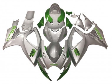 Suzuki GSXR 600 / GSXR 750 Motorrad Verkleidung 2006-2007 - Silber Grun