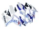 Suzuki GSXR 600 / GSXR 750 Motorrad Verkleidung 2006-2007 - Weiss Blau Flamme