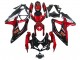 Suzuki GSXR 600 / GSXR 750 Motorrad Verkleidung 2008-2010 - Rot Glanzendes Schwarz