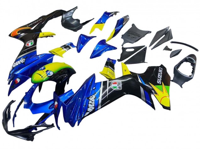 Suzuki GSXR 600 / GSXR 750 Motorrad Verkleidung 2011-2024 - Blau Gelb