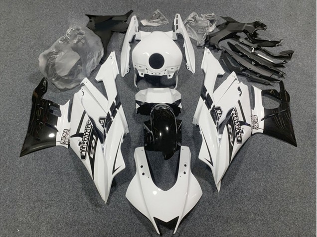 Yamaha YZF R3/R25 Motorrad Verkleidung 2019-2021 - Weiss Glanzendes Schwarz