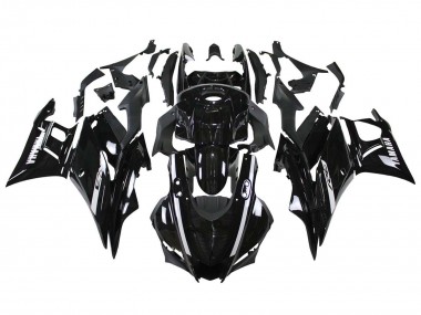 Yamaha YZF R3/R25 Motorrad Verkleidung 2019-2021 - Glanzendes Schwarz Weiss