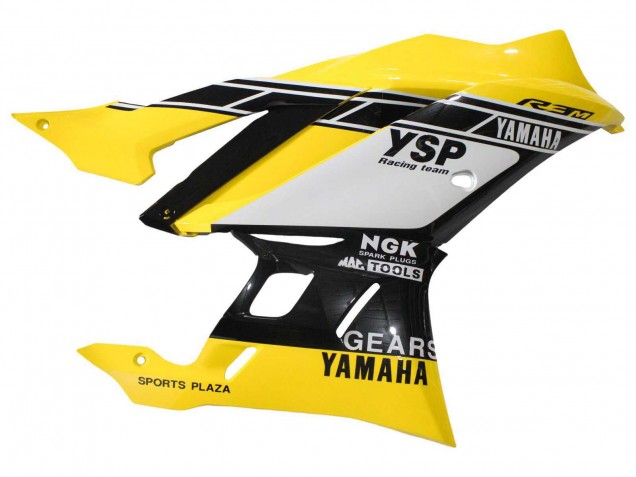 Yamaha YZF R3/R25 Motorrad Verkleidung 2019-2021 - Gelb Weiss Schwarz Streifen