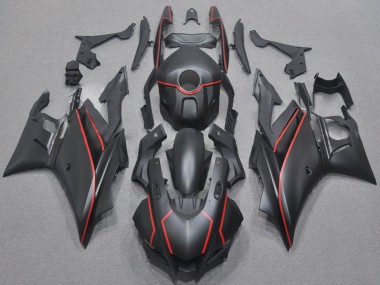 Yamaha YZF R3/R25 Motorrad Verkleidung 2022-2024 - Matt Schwarz Rot