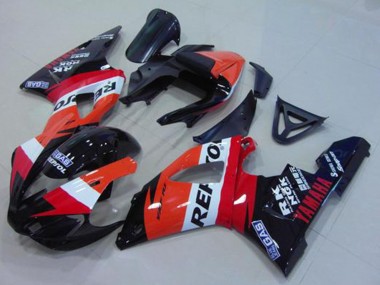 Yamaha YZF R1 Motorrad Verkleidung 2000-2001 - Orange Weiss Rot Schwarz Repsol