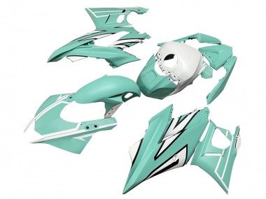 Yamaha YZF R3/R25 Motorrad Verkleidung 2022-2024 - Hellgrun Weiss Schwarz Streifen