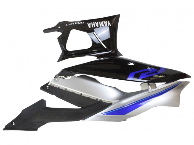 Yamaha YZF R3/R25 Motorrad Verkleidung 2022-2024 - Silber Blau Glanzendes Schwarz