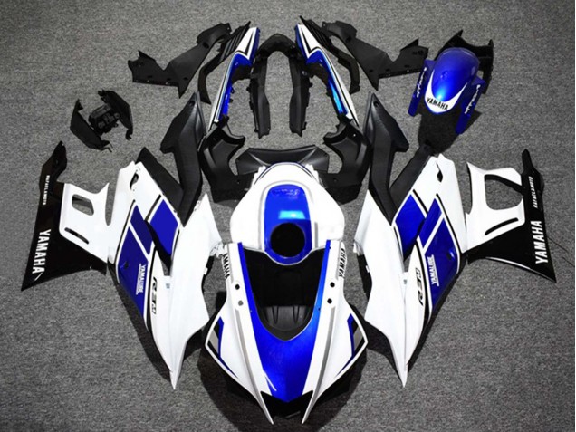 Yamaha YZF R3/R25 Motorrad Verkleidung 2022-2024 - Weiss Blau Glanzendes Schwarz Yamalube