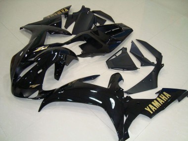 Yamaha YZF R1 Motorrad Verkleidung 2002-2003 - Glanzendes Schwarz Gold Aufkleber