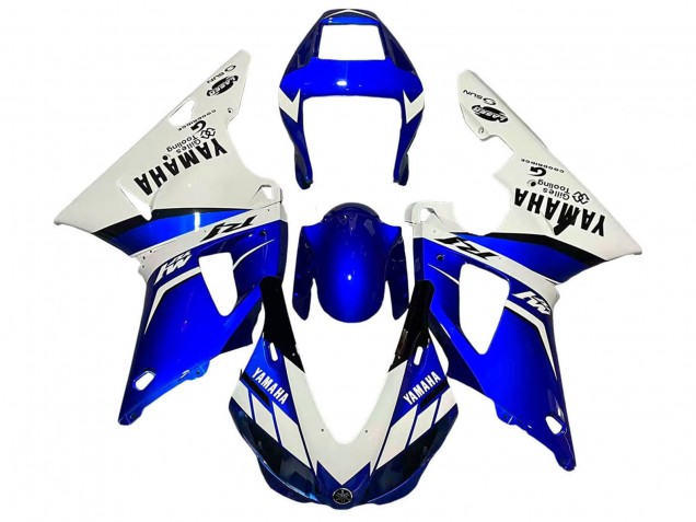 Yamaha YZF 1000 R1 Motorrad Verkleidung 1998-1999 - Weiss Blau Schwarz
