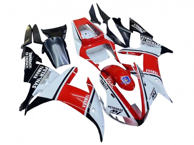 Yamaha YZF 1000 R1 Motorrad Verkleidung 2002-2003 - Weiss Rot Schwarz Petronas