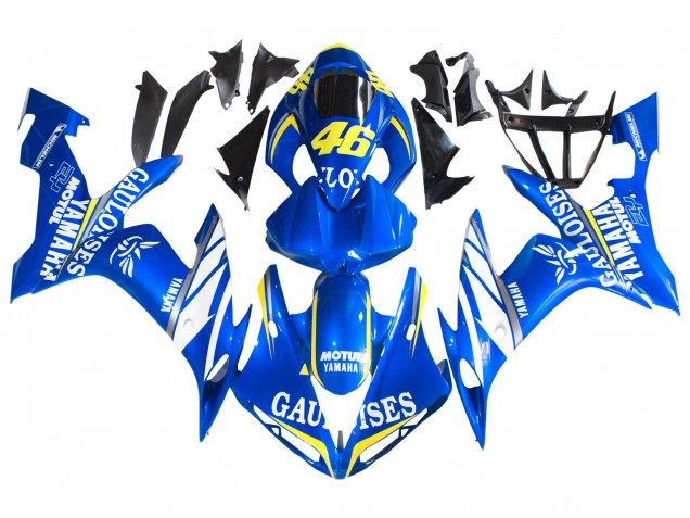 Yamaha YZF 1000 R1 Motorrad Verkleidung 2004-2006 - Blau Weiss Gelb Motul Gauloises 46
