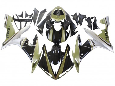 Yamaha YZF 1000 R1 Motorrad Verkleidung 2004-2006 - HellGold Weiss Glanzendes Schwarz