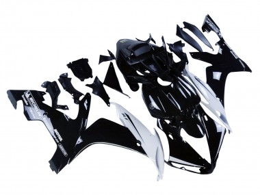 Yamaha YZF 1000 R1 Motorrad Verkleidung 2004-2006 - Glanzendes Schwarz Weiss Motul