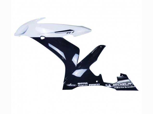 Yamaha YZF 1000 R1 Motorrad Verkleidung 2004-2006 - Glanzendes Schwarz Weiss Motul