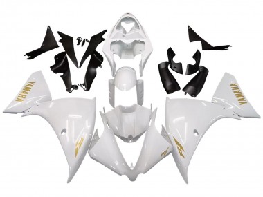 Yamaha YZF 1000 R1 Motorrad Verkleidung 2012-2014 - Weiss Gold Aufkleber