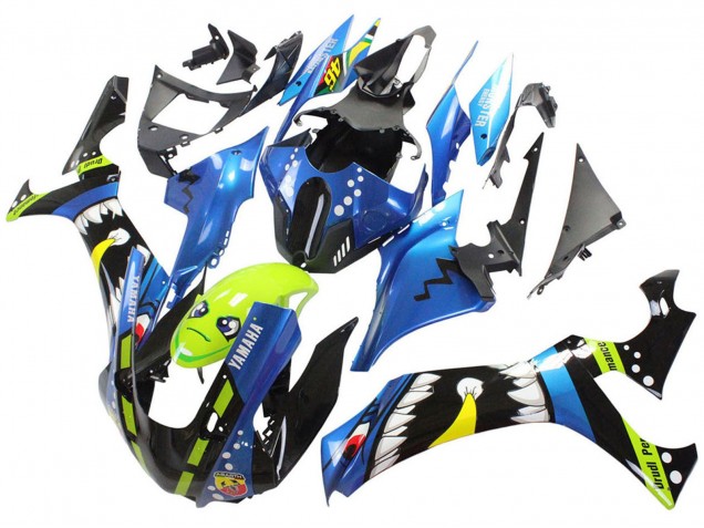 Yamaha YZF 1000 R1 Motorrad Verkleidung 2020-2025 - Blau Grun Schwarz Hai