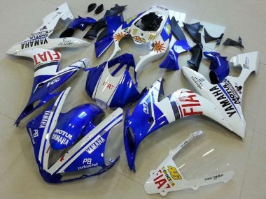 Yamaha YZF R1 Motorrad Verkleidung 2004-2006 - Weiss Blau Rot Fiat