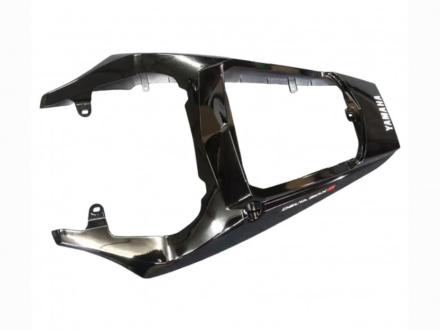 Yamaha YZF R6S Motorrad Verkleidung 2006-2009 - Glanzendes Schwarz Matt Schwarz Weiss Aufkleber