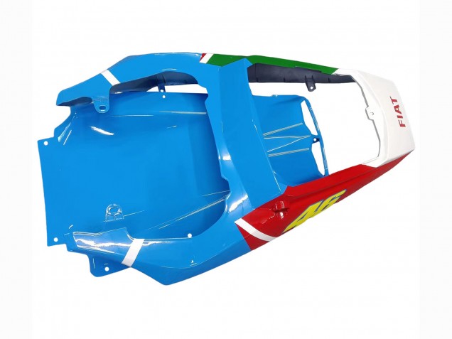 Yamaha YZF R6S Motorrad Verkleidung 2006-2009 - Weiss Blau Grun Rot Kastinee Dunlop Motul