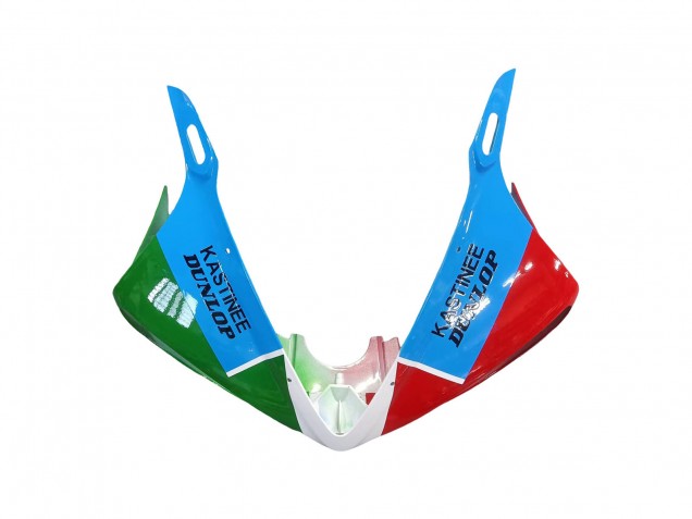 Yamaha YZF R6S Motorrad Verkleidung 2006-2009 - Weiss Blau Grun Rot Kastinee Dunlop Motul
