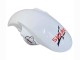 Yamaha YZF R6S Motorrad Verkleidung 2006-2009 - Weiss mit Dunkel Schwarz Flamme