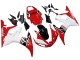 Yamaha YZF R6S Motorrad Verkleidung 2006-2009 - Weiss Rot Glanzendes Schwarz