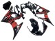 Yamaha YZF R6S Motorrad Verkleidung 2006-2009 - Glanzendes Schwarz Rot