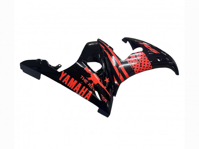 Yamaha YZF R6S Motorrad Verkleidung 2006-2009 - Glanzendes Schwarz Rot