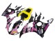 Yamaha YZF R6S Motorrad Verkleidung 2006-2009 - Gelb Rosa Glanzendes Schwarz Rossi Repsol 46