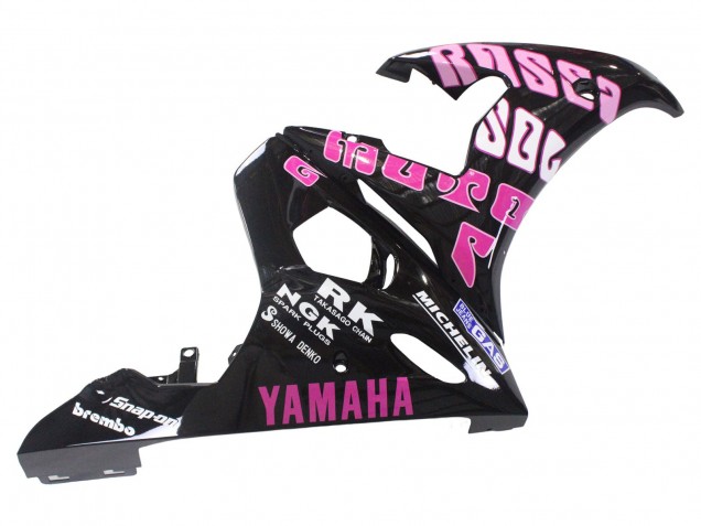 Yamaha YZF R6S Motorrad Verkleidung 2006-2009 - Gelb Rosa Glanzendes Schwarz Rossi Repsol 46