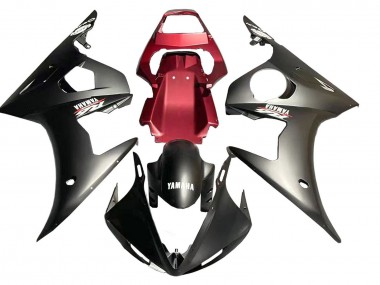 Yamaha YZF R6S Motorrad Verkleidung 2006-2009 - Rot Matt Schwarz