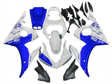 Yamaha YZF R6 Motorrad Verkleidung 2003-2004 - Weiss Blau GYTR