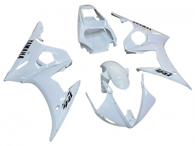 Yamaha YZF R6S Motorrad Verkleidung 2006-2009 - Weiss Schwarz Aufkleber