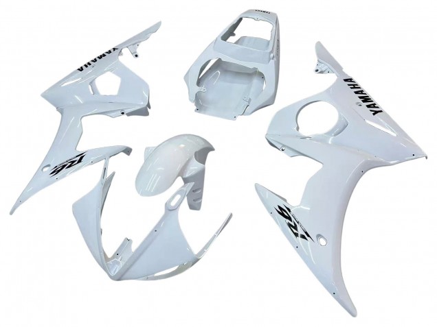 Yamaha YZF R6S Motorrad Verkleidung 2006-2009 - Weiss Schwarz Aufkleber