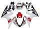 Yamaha YZF R6S Motorrad Verkleidung 2006-2009 - Weiss Rot Glanzendes Schwarz Motul